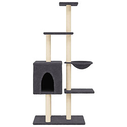 Acheter Arbre à chat avec griffoirs,niche pour chat en sisal Gris foncé 145 cm -MN35321