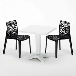 Avis Grand Soleil Table et 2 chaises colorées polypropylen