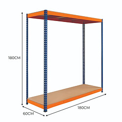 Acheter Monstershop S-Rax Rayonnage à 2 Étagères – 180 cm x 180 cm x 60 cm