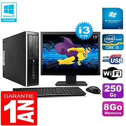 PC HP Compaq Pro 6300 SFF I3-2120 8Go 250Go Graveur DVD Wifi W7 Ecran 19" · Occasion 