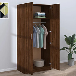 Acheter vidaXL Garde-robe Chêne marron 80x52x180 cm Bois d'ingénierie