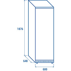 COOLHEAD Armoire Réfrigérée Positive Blanche - 400 Litres - Cool Head