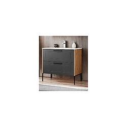 Ac-Deco Ensemble meuble sous-vasque + Vasque - 80 cm - Madera Grey