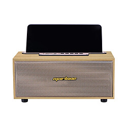 Marlone Enceinte Bluetooth 5.0 Portable Modèle Chicago 8W en Bois de Hêtre Beige