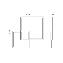 Luminaire Center Applique LED intégré Mural blanc mat 4 Cm