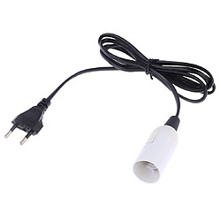 Wewoo Prise d'alimentation de lustre de bougie de fil E14 avec le câble d'extension de 1.5mprise EU blanc