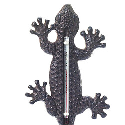 Origen Thermomètre lézard en fonte 10.5 x 1 x 21.5 cm.