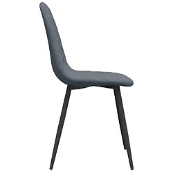 Acheter vidaXL Chaises à manger lot de 2 Gris foncé Velours