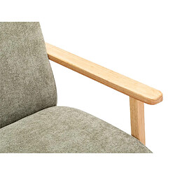 Vente-Unique Fauteuil en tissu vert et bois JULOMO pas cher