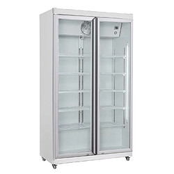 Armoire Réfrigérée Blanc 2 Portes en Verre 785L - Combisteel