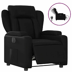 Maison Chic Fauteuil Relax pour salon, Fauteuil inclinable électrique Noir Similicuir -GKD59451