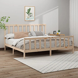 vidaXL Cadre de lit sans matelas 200x200 cm bois massif de pin