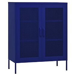 vidaXL Armoire de rangement Bleu marine 80x35x101,5 cm Acier