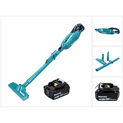 Makita DCL 281 FT1 Aspirateur sans fil 18 V, Brushless + 1x Batterie 5,0 Ah - sans chargeur 