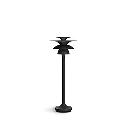 BELID 46cm Lampe de Table Noir Plat, Interrupteur sur Cordon 1x G4