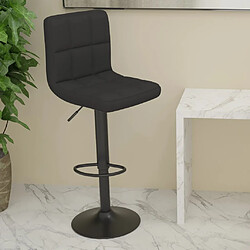 vidaXL Tabouret de bar Noir Tissu 