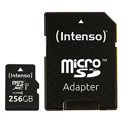 Carte Mémoire Micro SD avec Adaptateur INTENSO 3423492 256 GB Noir