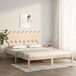 Maison Chic Lit Moderne Chambre - Cadre/structure de lit pour adulte 160x200 cm Bois massif -MN67064