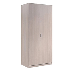 Armoire avec 2 portes en chêne - 180 x 81 x 52 cm -PEGANE-