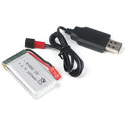 Generique Brother Batterie Li-Po 3.7V 1800mAh 25C pour Quadricoptère | Compatible avec JJRC H11D, H11C, HQ898B | Haute capacité, haute performance | Y compris la prise JST et USB