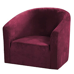 Acheter Housse De Canapé De Couleur Unie Housse De Chaise De Baignoire Housse De Canapé élastique Antidérapante Rouge Vin