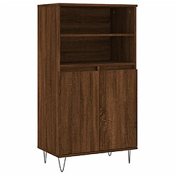 Maison Chic Buffet,Meuble de Rangement,commode pour salon,Cuisine Chêne marron 60x36x110 cm Bois d'ingénierie -MN81608