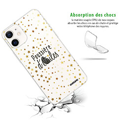 Avis Coque iPhone 12 mini souple transparente Poussière D'Etoiles Motif Ecriture Tendance Evetane