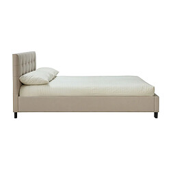 Avis Miliboo Lit 160x200 lin beige capitonné MARQUISE