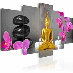 Paris Prix Tableau Imprimé Zen : Golden Buddha 100 x 200 cm