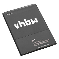 vhbw Li-Ion batterie 2000mAh (3.8V) pour téléphone portable mobil smartphone Blackview A5 