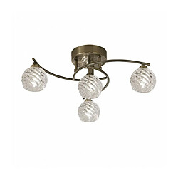 Luminaire Center Plafonnier bronze Vortex 4 Ampoules