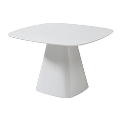 Avis Vente-Unique Table à manger 4 personnes en MDF - Blanc laqué - BUDONIA