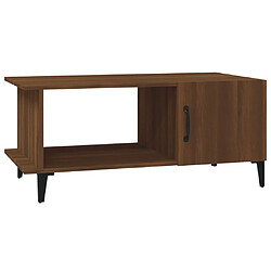 Maison Chic Table basse,Table Console Table d'appoint, Table pour salon Chêne marron 90x50x40 cm Bois d'ingénierie -MN70359