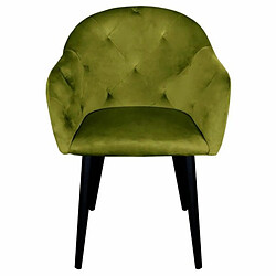 Paris Prix Fauteuil Design en Velours Glany 81cm Kaki