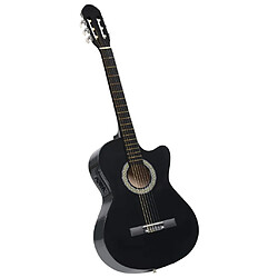 vidaXL Guitare découpée classique occidentale égaliseur 6 cordes Noir 