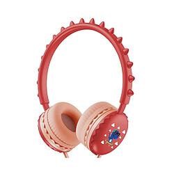 LUUCOZK Casque filaire universel 3,5 mm avec motif de dinosaure mignon pour téléphone portable - Rouge 