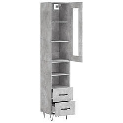 Acheter Maison Chic Buffet,Meuble de Rangement,commode pour salon,Cuisine Gris béton 34,5x34x180 cm Bois d'ingénierie -MN84746