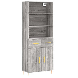 Maison Chic Buffet,Meuble de Rangement,commode pour salon,Cuisine Sonoma gris 69,5x34x180 cm Bois d'ingénierie -MN24614