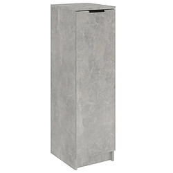 Maison Chic Armoire à Chaussures Gris béton,Meuble de Rangement à Chaussures 30x35x100 cm Bois d'ingénierie -MN95720