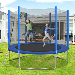 LBF Trampoline pour enfants, 10 ft acier galvanisé ronde trampoline de jardin, , bleu 269x 308 cm