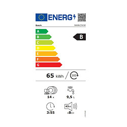 Lave-vaisselle 60cm 14c 43db intégrable avec bandeau inox - SMI8YCS03E - BOSCH