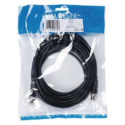 VALUELINE VLVP01000B10 Câble vidéo BNC - Mâle - 5.00 m - Noir pas cher