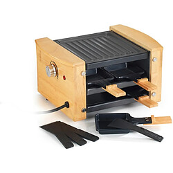 Appareil à raclette 4 personnes 650w + grill - kcwood.4rp - KITCHEN CHEF