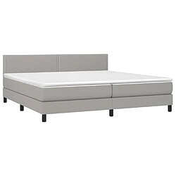 Avis Sommier à lattes et matelas LED,Cadre à lattes de lit pour Adulte Gris clair 200x200 cm Tissu -MN53886