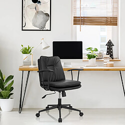 Chaise de bureau / Fauteuil pivotant SMALLO Similicuir noir hjh OFFICE pas cher