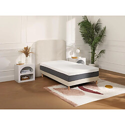 Vente-Unique Matelas 90 x 190 cm ressorts ensachés accueil mémoire de forme et mousse 7 zones déhoussable ép.25cm - KEPUR de YSMÉE 