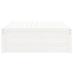 Acheter vidaXL Repose-pied de jardin 120x80 cm blanc bois de pin massif