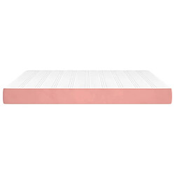 Avis vidaXL Matelas de lit à ressorts ensachés Rose 180x200x20 cm Velours