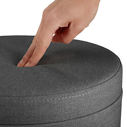 Acheter Helloshop26 Tabouret siège pouf avec coffre de rangement table basse gris 08_0000325