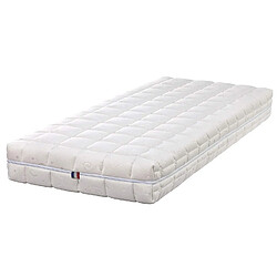 Literie Julien Matelas Face Hiver Latex 75 Kg/m3 80x200 x 25 cm Souple - Spécial Sommier Electrique - Ame Poli Lattex Haute Résilience - Déhoussable Housse Lavable - 7 Zones de Confort 